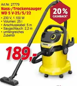 Zgonc Nass-/Trockensauger WD 5 V-25/5/22 Angebot