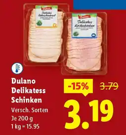 Lidl Dulano Delikatess Schinken Angebot