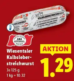 Lidl Wiesentaler Kalbsleber streichwurst Angebot