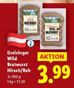 Lidl Bratwurst Hirsch/Reh Angebot