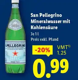 Lidl San pellegrino mineralwasser mit kohlensäure Angebot