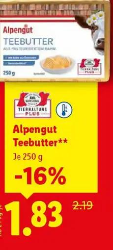 Lidl Alpengut teebutter Angebot