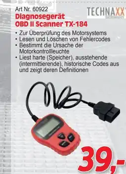 Zgonc Art nr. 60922 diagnosegerät obd ii scanner tx-184 Angebot