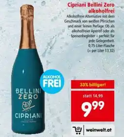 Interspar Cipriani bellini zero alkoholfrei Angebot