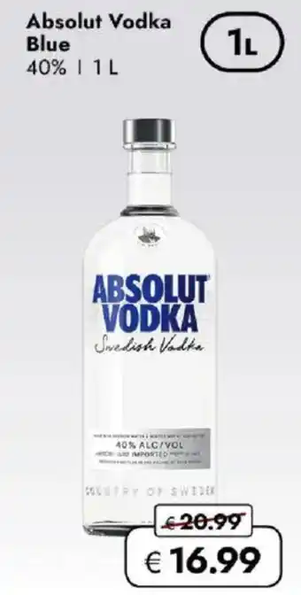 Travel FREE Absolut vodka blue Angebot