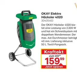 Landmarkt Okay elektro häcksler 4020 Angebot
