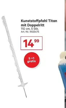 Landmarkt Kunststoffpfahl Titan mit Doppelritt Angebot