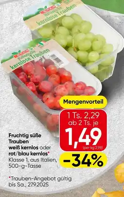 Spar Fruchtig süße trauben weiß kernlos Angebot
