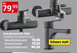 Bauhaus Armaturenserie elba Schwarz matt Angebot