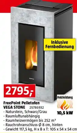 Bauhaus Freepoint pelletofen vega stone Angebot