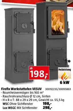 Bauhaus Firefix werkstattofen vesuv Angebot
