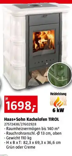 Bauhaus Haas+sohn kachelofen tirol Angebot