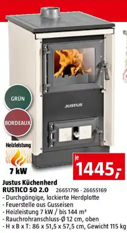 Bauhaus Justus küchenherd rustico 50 2.0 Angebot