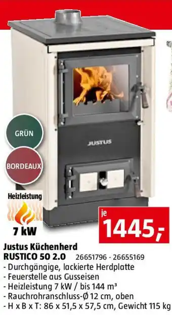 Bauhaus Justus küchenherd rustico 50 2.0 Angebot