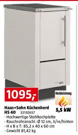 Bauhaus Haas+sohn küchenherd hs 40 Angebot