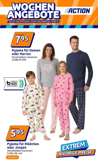 Action Pyjama für Damen oder Herren Angebot
