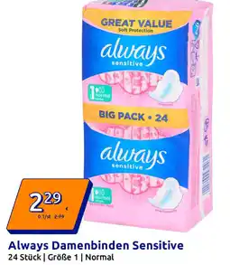 Action Always Damenbinden Sensitive Angebot