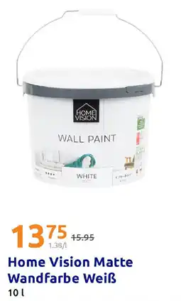 Action Home Vision Matte Wandfarbe Weiß Angebot