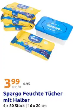 Action Spargo Feuchte Tücher mit Halter Angebot