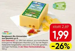 Spar Bergbauern Bio-Emmentaler aus Heumilch Angebot
