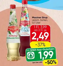 Spar Mautner Sirup Angebot