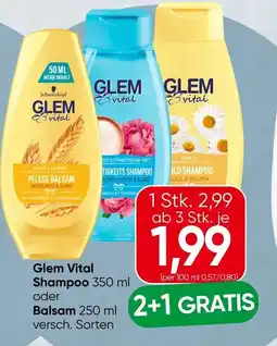 Spar Glem Vital Shampoo oder Balsam Angebot