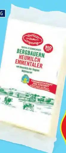 Hofer Zurück zum Ursprung Bio-Bergbauern Emmentaler Angebot