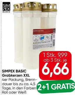 Eurospar Simpex Basic Grabkerzen XXL Angebot