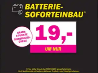 Forstinger Batterie- soforteinbau Angebot