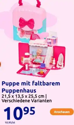 Action Puppe mit faltbarem Puppenhaus Angebot