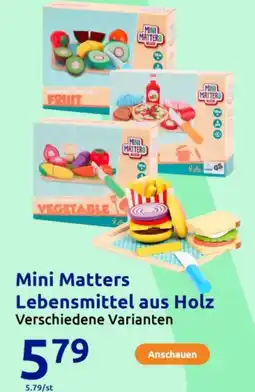 Action Mini Matters Lebensmittel aus Holz Angebot