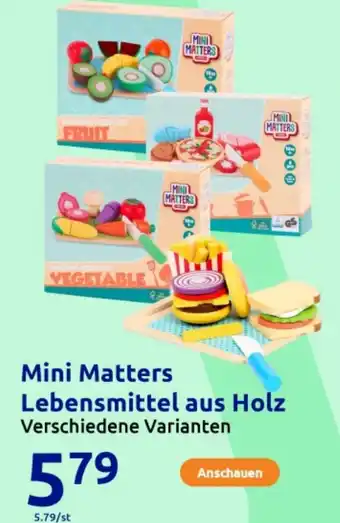 Action Mini Matters Lebensmittel aus Holz Angebot