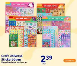 Action Craft Universe Stickerbögen Angebot