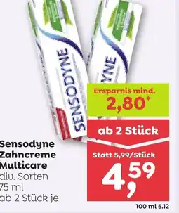 ADEG Sensodyne zahncreme multicare diu. sorten Angebot