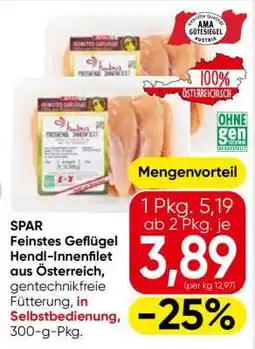 Eurospar SPAR Feinstes Geflügel Hendl-Innenfilet aus Österreich Angebot