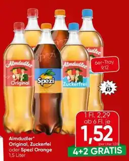 Eurospar Almdudler Original, Zuckerfrei oder Spezi Orange Angebot