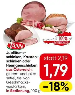 Eurospar Jubiläumsschinken, Krustenschinken oder Heurigenschinken aus Österreich Angebot