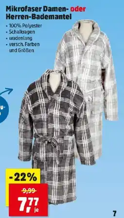 Thomas Philipps Mikrofaser Damen- oder Herren-Bademantel Angebot