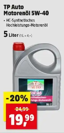 Thomas Philipps TP Auto Motorenöl 5W-40 Angebot