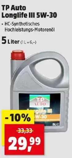 Thomas Philipps TP Auto Longlife III 5W-30 Angebot