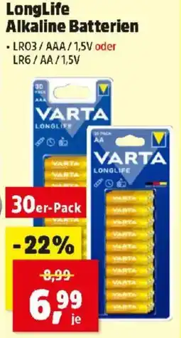 Thomas Philipps LongLife Alkaline Batterien Angebot
