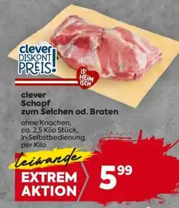 Billa clever Schopf zum Selchen od. Braten Angebot
