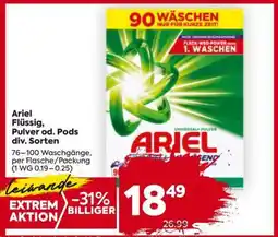 Billa Ariel Flüssig, Pulver od. Pods div. Sorten Angebot