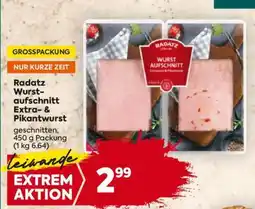 Billa Radatz Wurstaufschnitt Extra- & Pikantwurst Angebot