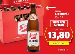 Hofer STIEGL GOLDBRÄU 20 x 0,5 l Angebot