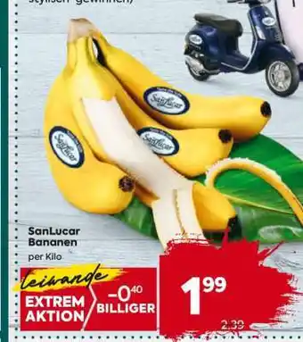 Billa SanLucar Bananen Angebot