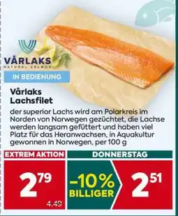 Billa Várlaks Lachsfilet Angebot