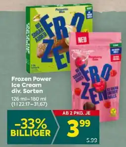 Billa Frozen Power Ice Cream div. Sorten Angebot