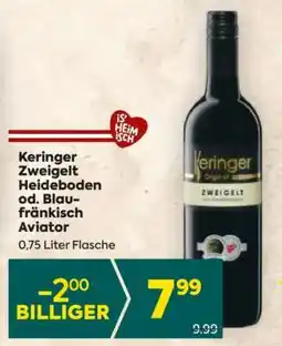 Billa Keringer Zweigelt Heideboden od. Blaufränkisch Aviator Angebot