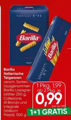 Eurospar Barilla Italienische Teigwaren Angebot